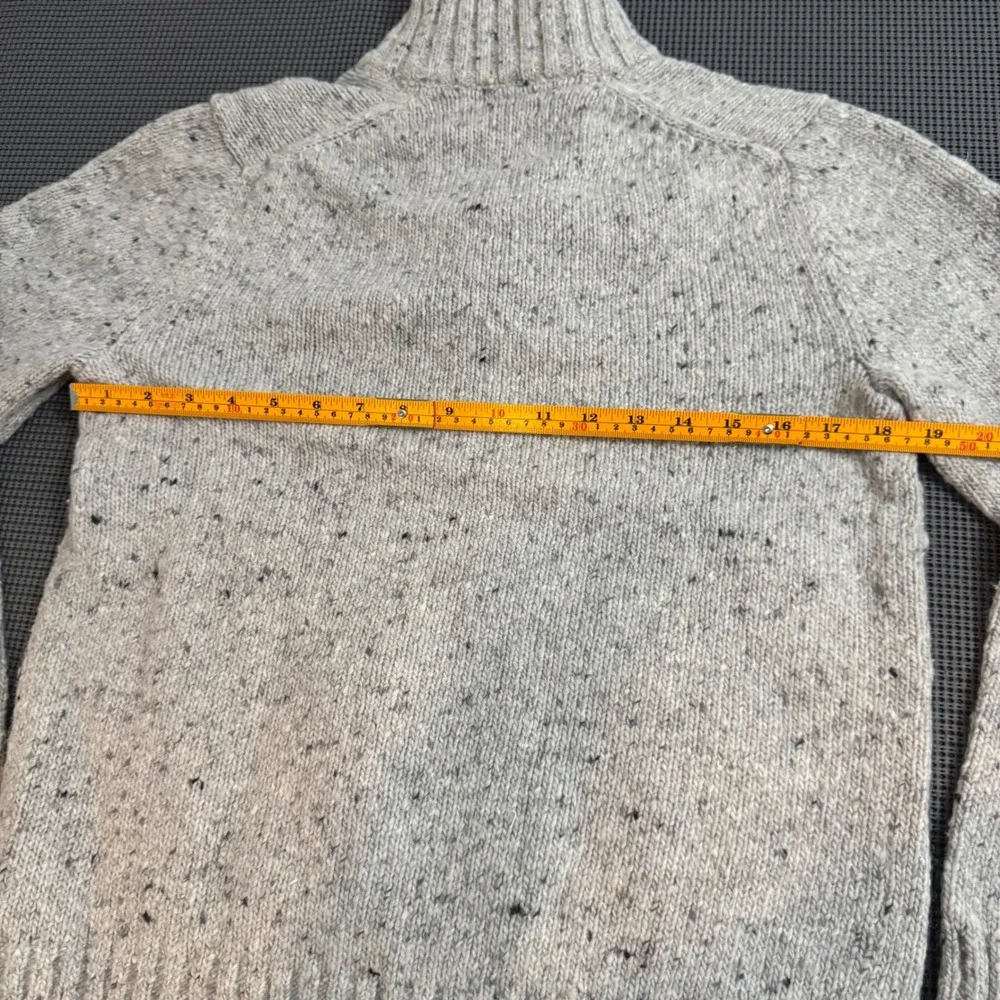 Banana Republic Mens Italian Yarn Donegal Fleck Toggle Mock Neck Sweater Small